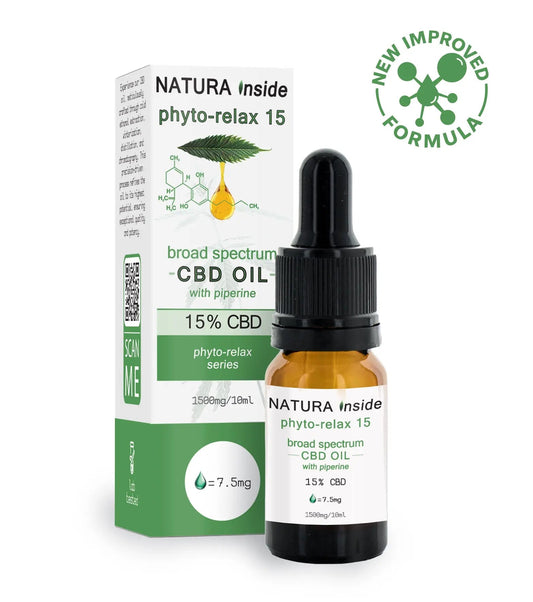 Natura Inside Full Spectrum Cannabis Oil – 15% CBD with Piperine, Gaia Series, 10ml
